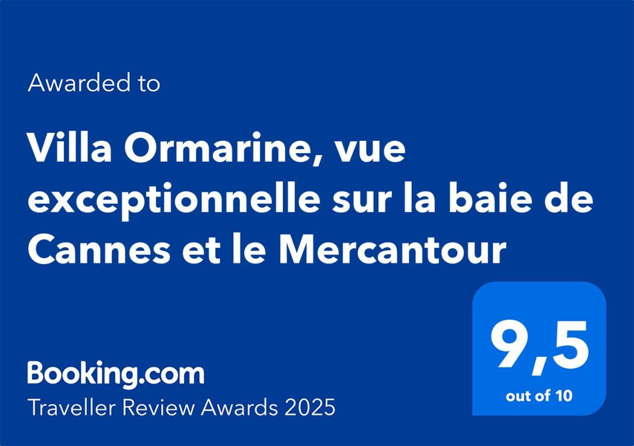 Villa Ormarine, Vue Exceptionnelle Sur La Baie De Cannes Et Le Mercantour Les Adrets-de-l'Estérel Exterior foto